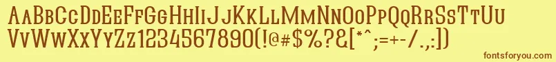 QUASIK   Font – Brown Fonts on Yellow Background