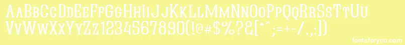 Шрифт QUASIK   – белые шрифты на жёлтом фоне