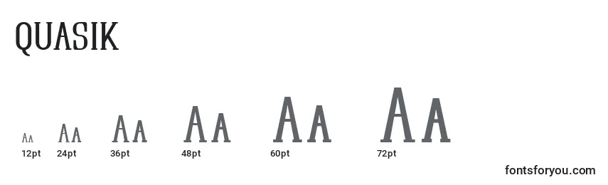 Размеры шрифта QUASIK   (137717)