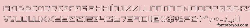 quasitron3d Font – Black Fonts on Pink Background