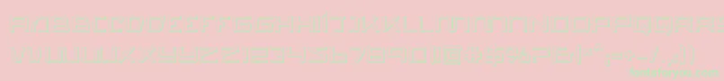quasitron3d Font – Green Fonts on Pink Background