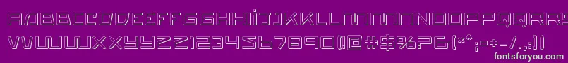 quasitron3d Font – Green Fonts on Purple Background