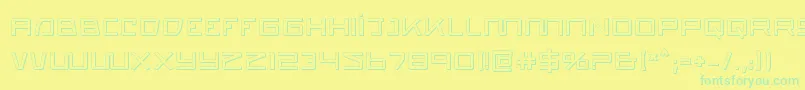 quasitron3d Font – Green Fonts on Yellow Background