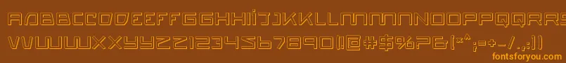 quasitron3d Font – Orange Fonts on Brown Background