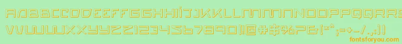 quasitron3d Font – Orange Fonts on Green Background