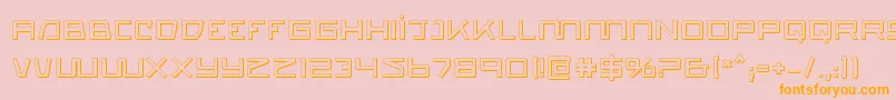 quasitron3d Font – Orange Fonts on Pink Background
