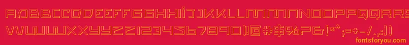 quasitron3d Font – Orange Fonts on Red Background