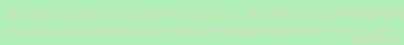 quasitron3d Font – Pink Fonts on Green Background