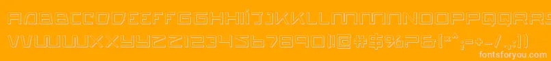 quasitron3d Font – Pink Fonts on Orange Background