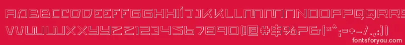quasitron3d Font – Pink Fonts on Red Background