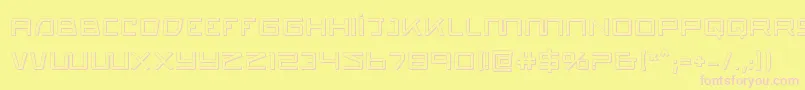 quasitron3d Font – Pink Fonts on Yellow Background