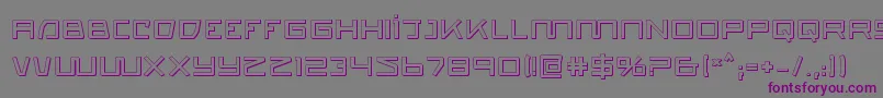 quasitron3d Font – Purple Fonts on Gray Background