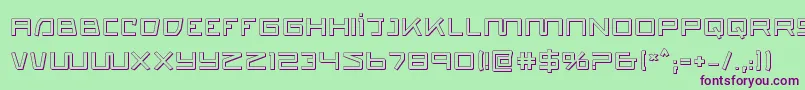 quasitron3d Font – Purple Fonts on Green Background