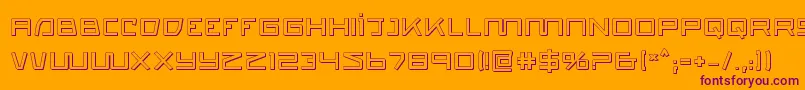 quasitron3d Font – Purple Fonts on Orange Background