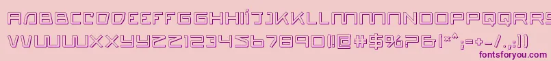 quasitron3d Font – Purple Fonts on Pink Background