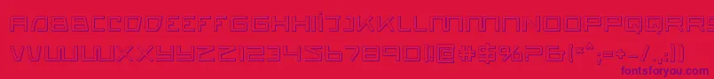 quasitron3d Font – Purple Fonts on Red Background