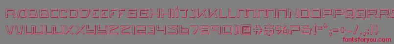 quasitron3d Font – Red Fonts on Gray Background