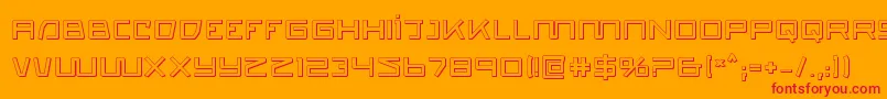 quasitron3d Font – Red Fonts on Orange Background