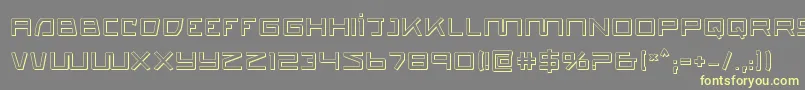 quasitron3d Font – Yellow Fonts on Gray Background