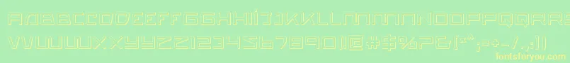 quasitron3d Font – Yellow Fonts on Green Background