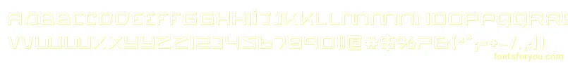 quasitron3d Font – Yellow Fonts on White Background