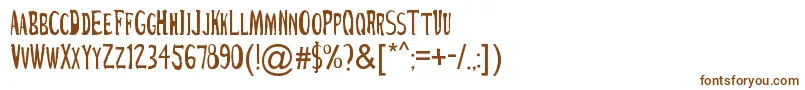 CirqueDuFreak-fontti – ruskeat fontit valkoisella taustalla