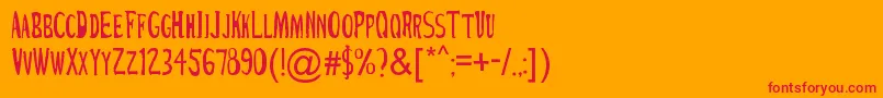 CirqueDuFreak Font – Red Fonts on Orange Background