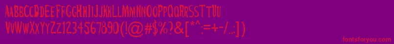 CirqueDuFreak Font – Red Fonts on Purple Background