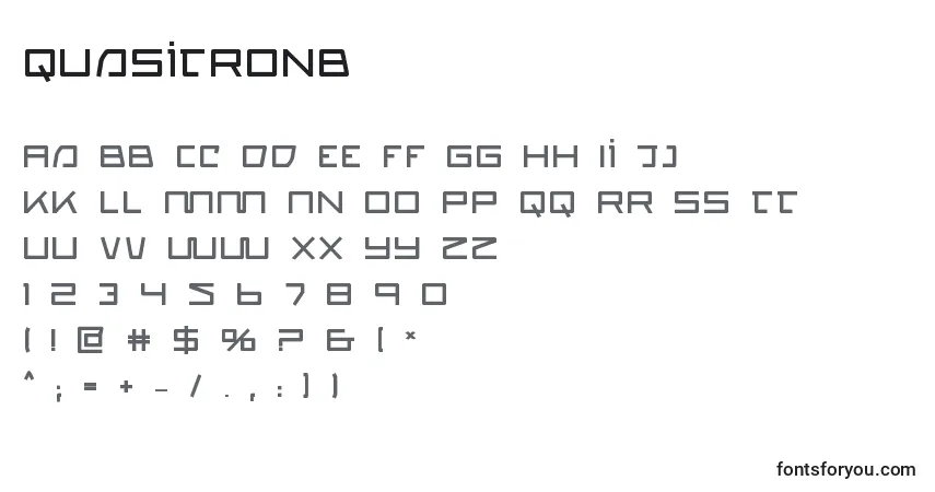 A fonte Quasitronb (137721) – alfabeto, números, caracteres especiais