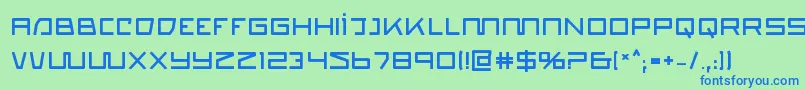 quasitronb-fontti – siniset fontit vihreällä taustalla