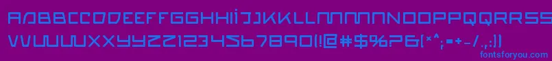 quasitronb Font – Blue Fonts on Purple Background