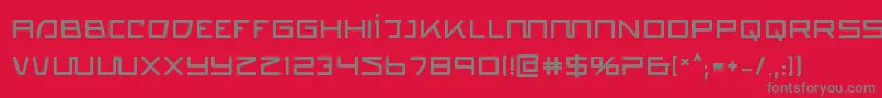 quasitronb Font – Gray Fonts on Red Background