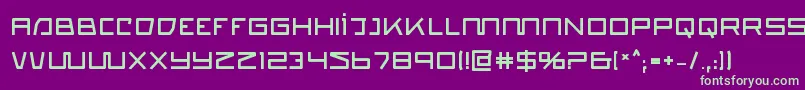 quasitronb Font – Green Fonts on Purple Background