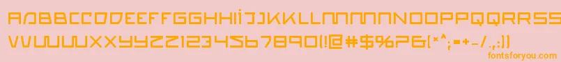 quasitronb Font – Orange Fonts on Pink Background