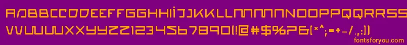 quasitronb Font – Orange Fonts on Purple Background