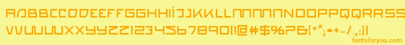 quasitronb Font – Orange Fonts on Yellow Background