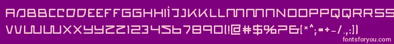 quasitronb Font – Pink Fonts on Purple Background