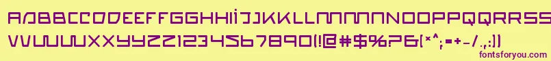 quasitronb-fontti – violetit fontit keltaisella taustalla