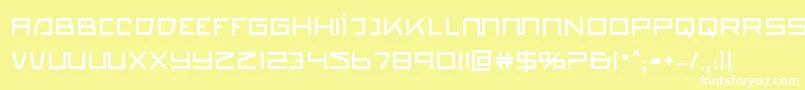 quasitronb-fontti – valkoiset fontit keltaisella taustalla