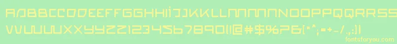 quasitronb Font – Yellow Fonts on Green Background