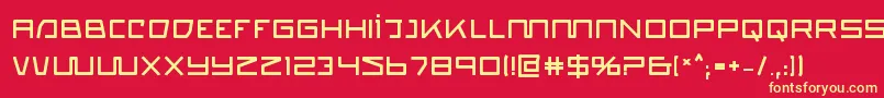 quasitronb-fontti – keltaiset fontit punaisella taustalla