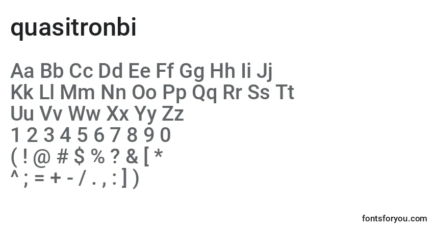 Schriftart Quasitronbi (137722) – Alphabet, Zahlen, spezielle Symbole