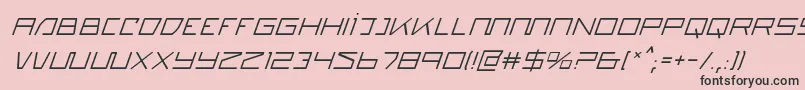 quasitroni-Schriftart – Schwarze Schriften auf rosa Hintergrund