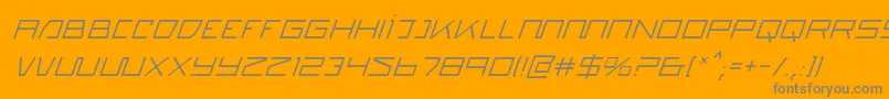 quasitroni-fontti – harmaat kirjasimet oranssilla taustalla