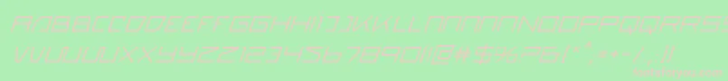 quasitroni Font – Pink Fonts on Green Background