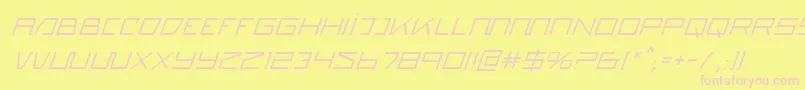 quasitroni Font – Pink Fonts on Yellow Background