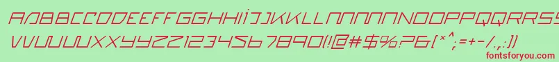 quasitroni-fontti – punaiset fontit vihreällä taustalla