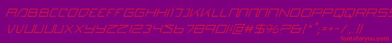 quasitroni-Schriftart – Rote Schriften auf violettem Hintergrund