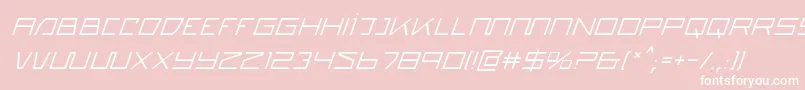 フォントquasitroni – ピンクの背景に白い文字