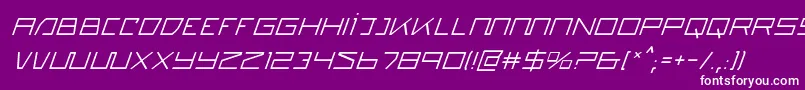 quasitroni Font – White Fonts on Purple Background